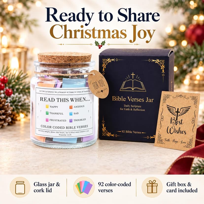 Read This When Bible Verses Jar For Daily Encouragement – Christian Gifts for Women, Birthday Gifts for Women, Christmas Gifts for Women, Birthday Gifts for Mom, Graduation & Teacher Gifts