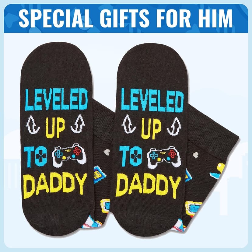 HAPPYPOP Family Gifts for Him - Gifts for New Dad Son Father, Novelty Socks for Men