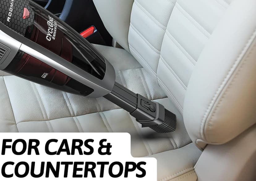 Roomie Tec SlimVac Cordless Vacuum Cleaner for Home – 2200mAh Battery, High Suction Power, Lightweight 2-in-1 Handheld with Bagless Filter, 6 LED Headlights and Auto Recharge Station - Vincent