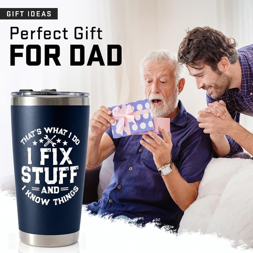 Gifts for Men, Dad for Christmas, Fathers Day - Dads Birthday Gift Ideas, Gifts for Dads from Daughter, Son - Cool Mens gifts Ideas, Mens Birthday Gift Ideas - Stainless Steel Men Tumbler 20Oz B0FS22TCHH