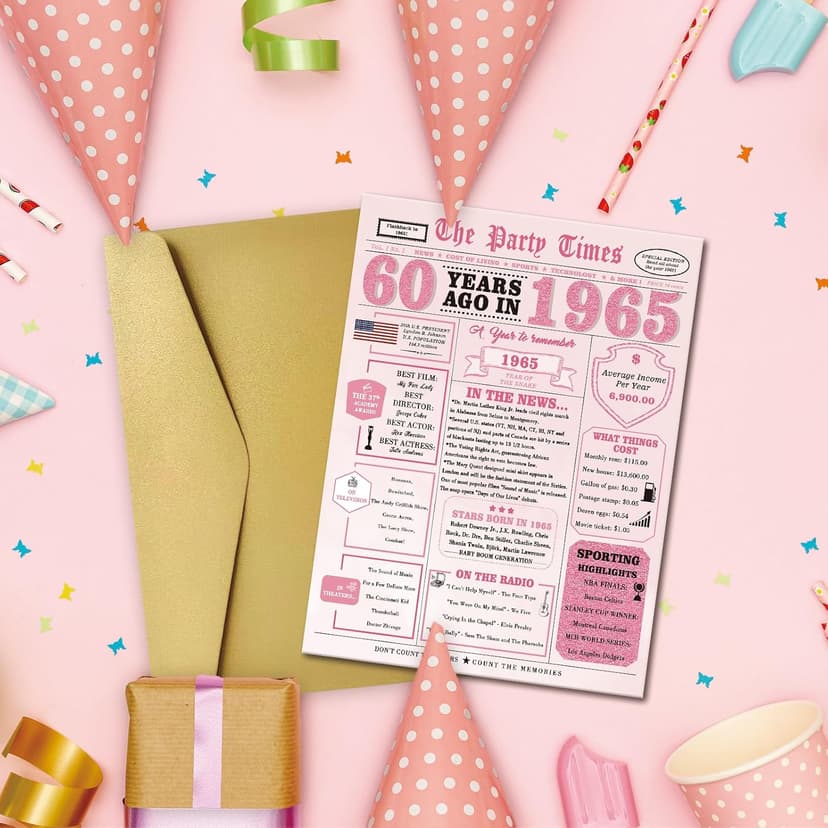 IDU 60th Birthday Card,60th Birthday Gifts & Decorations for Women, 60 Year Old Birthday Gifts Cards for Mom Sister Wife Friends