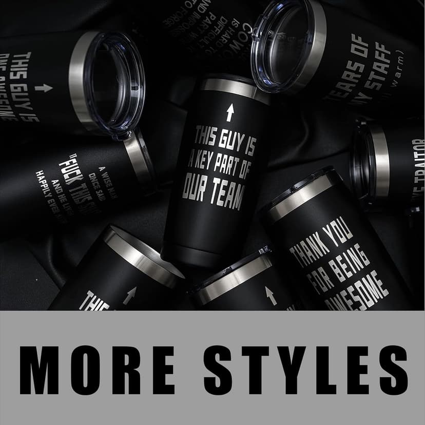 Work Forecast Coffee Tumbler - Funny Coworker Birthday Gift Idea for Him or Her – Present for Boss Employer Bestfriend - Sarcastic Gag Going Away Farewell Drinking Cup, 20oz Insulated Tumbler, Black