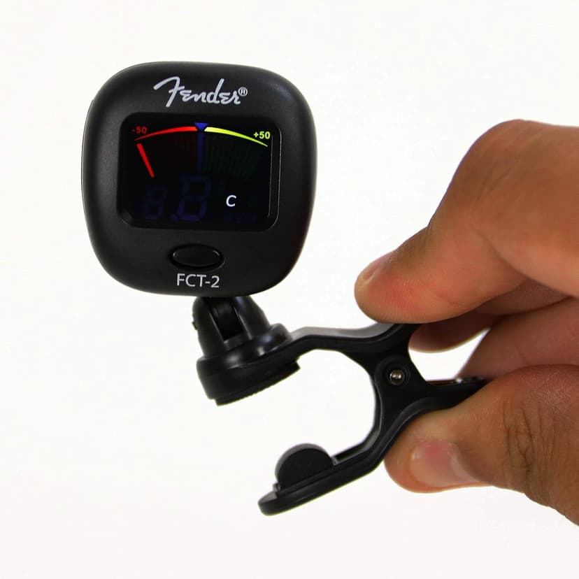 Fender FCT-2 Professional Multi-Instrument Clip-On Tuner for Guitar, Bass, Ukulele, and Violin