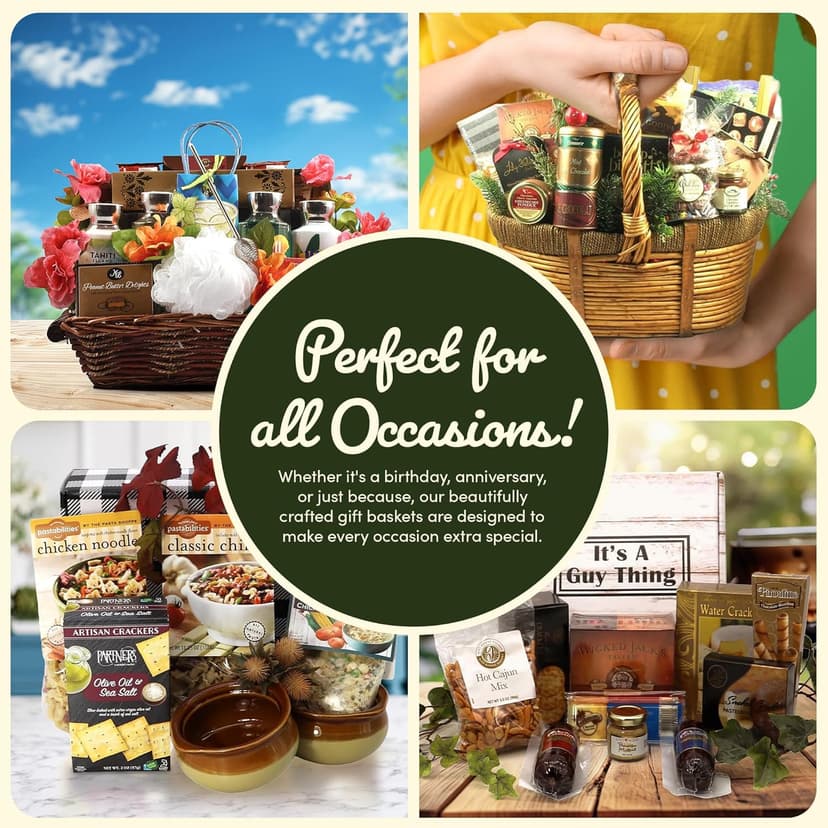 Gift Basket Village Soup Gift Basket – Dried Soup Mixes Variety, Instant Soup Packets, Crackers & Bowls, Soup Gift Baskets for Adults, Comfort Food Box for Cold & Warm Season - Medium