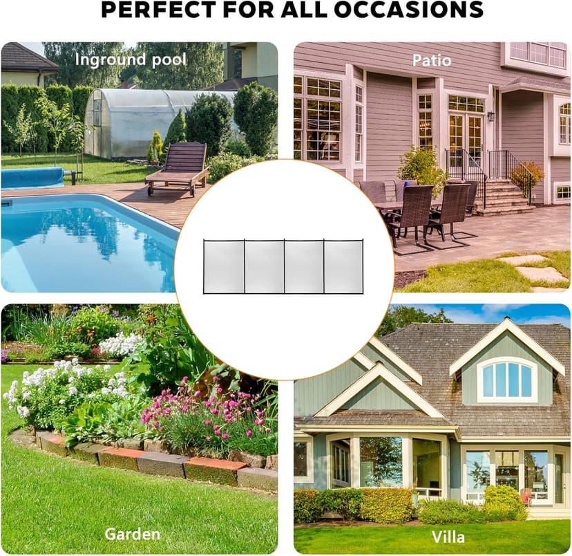 VINGLI Swimming Pool Fence for Ground and Above Pool Safety Fencing, Black (4×72FT)