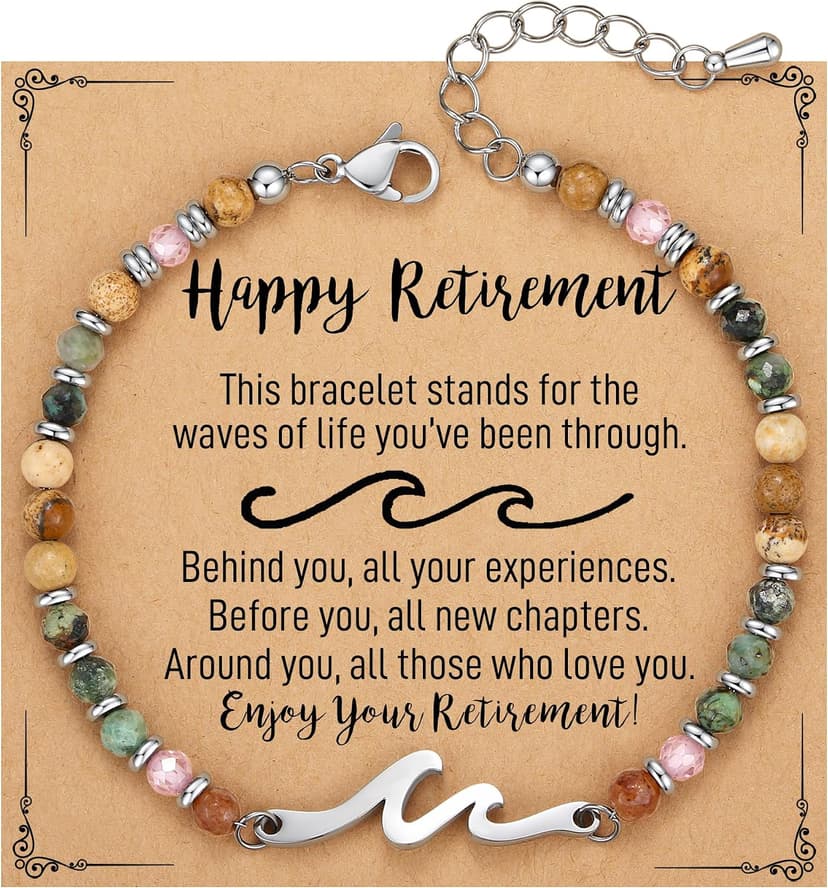 TONY & SANDY Friend Gifts for Women, Unique Birthday Gifts for Women, Sister Gift from Sister, Wave Bracelet, Christmas Stocking Stuffers for Woman Female, Bestie Friendship Bracelets B0FMNH4N6P