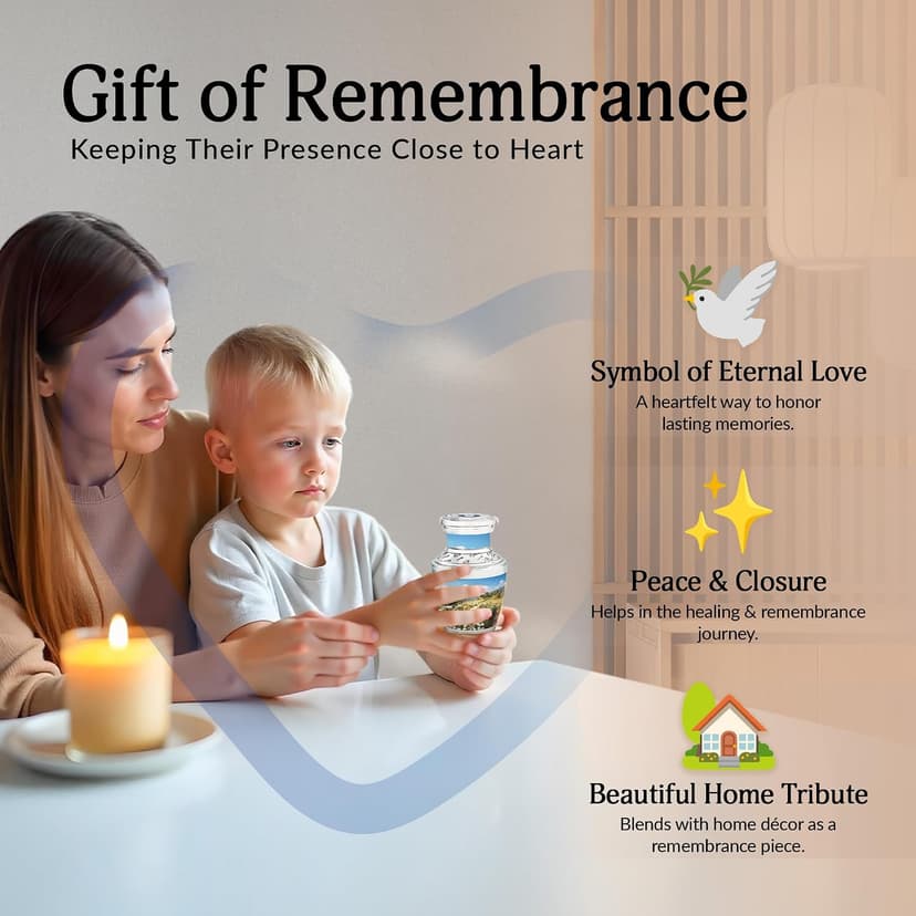 Daisy Burial Keepsake for Adult Ashes - Cremation Urns for Human Ashes - Decorative Urn for Men Women Ash - Memorial Gift for Mother Father Ash - Small Keepsake 3 Inch - B0FRMW69XD