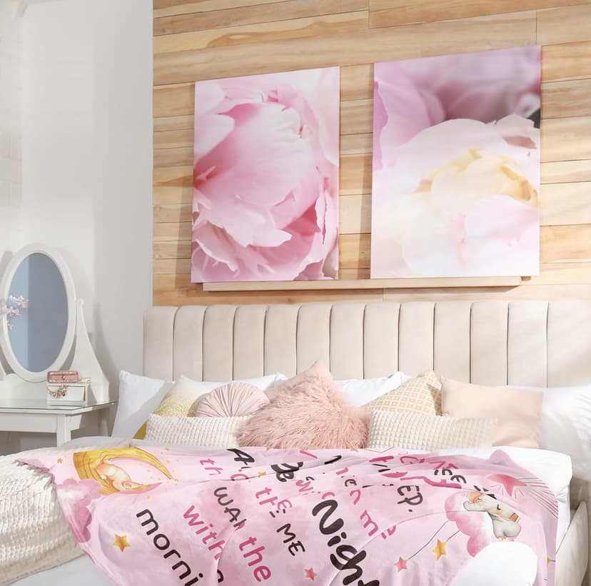 Nicetous Baptism Gifts for Girl Boy Blanket 50x40in, Baptismal Gifts for Women/Kid/Baby Girl, Baptism Favors, Christening Gifts for Girls, Baptism Gift Idea Throw Blanket