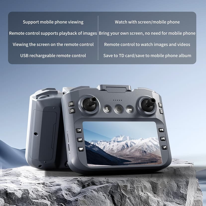 GPS Drone with HD Dual Camera, Brushless Motor & 5 Inch Screen Remote, EIS Anti-Shake Gimbal, Obstacle Avoidance & Optical Flow Positioning, under 250g Lightweight XT606 FPV Drone for Beginners Adults