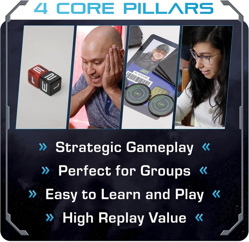 No Escape Board Game - Strategy Board Game for Adults, Family, Party - Unique Strategic Space Sabotage Traitor Maze Game with Tiles - Fun for Kids, Teenagers, Adults, 2 to 8 Players