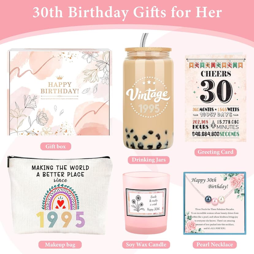 30th Birthday Gifts for Women Cool Gifts for 30 Year Old Woman 30 Gifts for Women 30s Happy 30th Birthday Gift Idea 30 Year Old Birthday Gifts for Woman 30th Birthday Gifts for Her Daughter Female