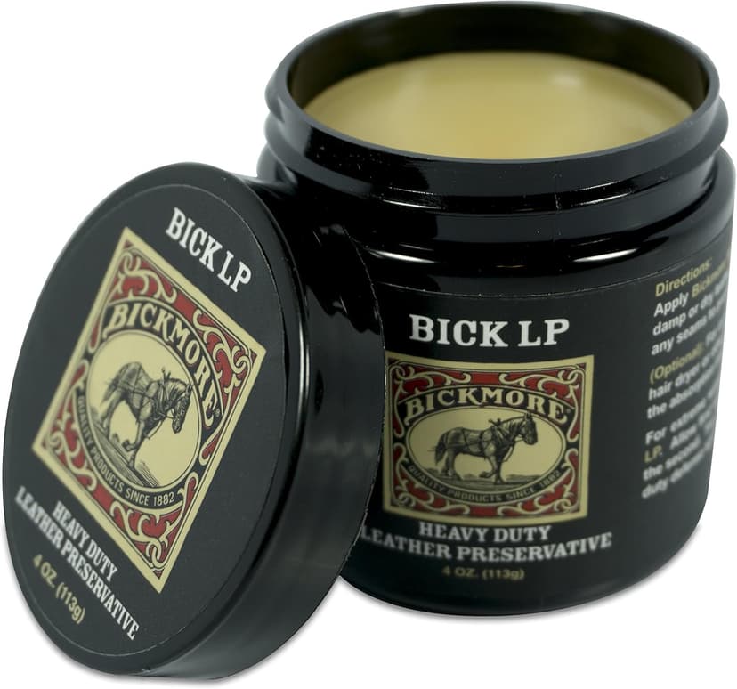 Bickmore Leather Conditioner, Scratch Repair Bick LP 4oz - Heavy Duty LP Leather Preservative | Leather Protector, Softener and Restorer Balm for Dry, Cracked, and Scratched Leather | Made in USA