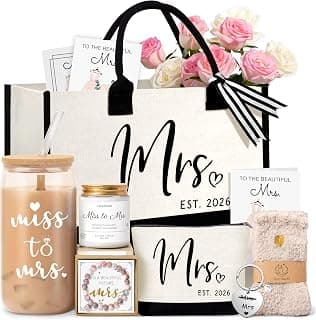 Bridal Shower Gifts for Bride To Be Gift 2026, 8PC Unique Bridal Shower Bachelorette Gifts for Brides, Just Married Engagement Wedding Presents Set for Women Her Wifey Future Mrs B0GZ3PCXTQ