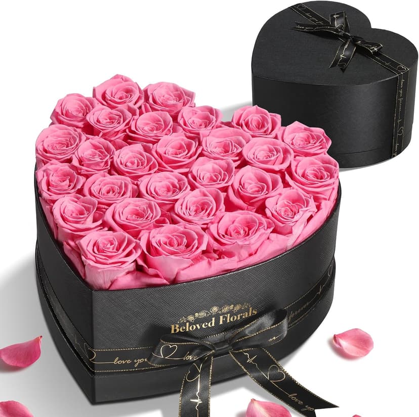 27 Preserved Flowers Rose Birthday Gifts for Women Her Mom Wife Girlfriend Grandma on Valentines Mothers Day Christmas Anniversary Romantic(Pink) B0FBRD7CBQ