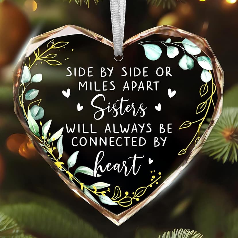 Gifts for Sister - Special 2025 Sister Ornaments for Christmas Tree Decoration, Perfect Sisters Gifts for Women, Unique Sisters Gift from Sister, Decorative Ornaments for Christmas Tree