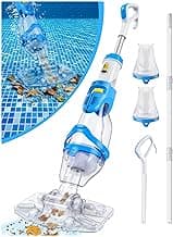 LanOcean 2026 Newly Cordless Pool Vacuum for Inground Pool, Flow Adjustable, Transparent Brush Head–Visible Cleaning, 19 GPM Powerful Suction Handheld Pool Vacuum for Above Ground Pool, 70Mins Runtime