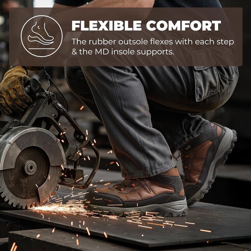 NORTIV 8 Waterproof Steel Toe Boots for Men Slip Resistant Safety Industrial Boots Paladin-Steel