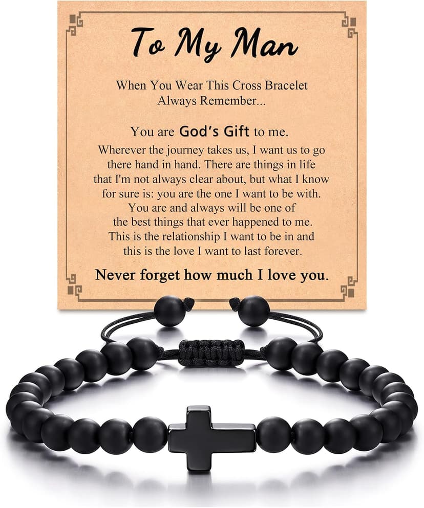 Gift for Easter, Christmas, Birthday, Valentines Day ... Tarsus Cross Bracelet for Men Teens, Fashion Jewelry Christian Gifts B0GG4FDP6Q