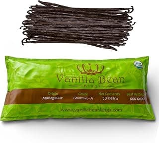 50 Organic Madagascar Vanilla Beans. Whole Grade A Vanilla Pods for Vanilla Extract and Baking B00PMUNF5A