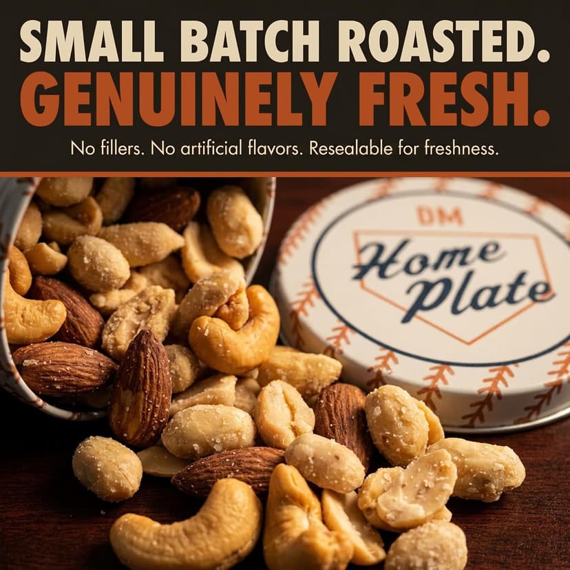 Snack Box Gift Basket, Birthday Gift for Men, Food Care Package, Unique Tins of Assorted Nuts, Snacks in Stunning Case - Treat for Men, Women, Dad, Friends, Family