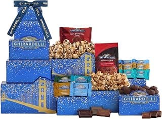 Ghirardelli Chocolate Gift Tower by Wine Country Gift Baskets Gift for Families College Students Appreciation and more