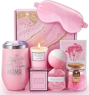 Mothers Day Gifts for Mom Grandma, Mom Birthday Christmas Gifts, Thoughtful Gift for Mother in law Step Mom, Best Mother's Day Gifts from Daughter Son Kids, Lavender Mom Spa GiftBasket Set B0CYLKB71G