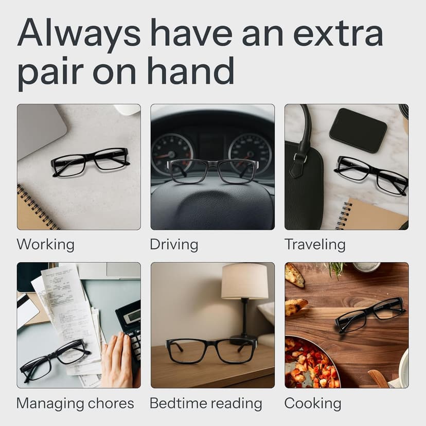 Gaoye 1.5 Professional Reading Glasses for All Day - Computer Readers with Blue Light Protection - Value Pack