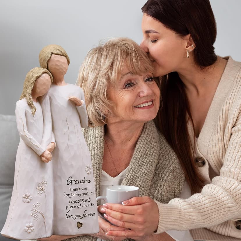 Grandma Gifts from Granddaughter,Grandma Gifts for Birthday Christmas Mothers Day,Hand-Painted Resin Statue,Gifts for Grandma Grandma Birthday Gifts,Great Grandma Gift, Grandmother Gift Figurine B0FGCNN72R