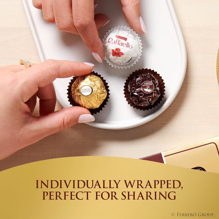 Ferrero Collection, 24 Count, Premium Gourmet Assorted Hazelnut Milk Chocolate, Dark Chocolate and Coconut, 9.1 oz