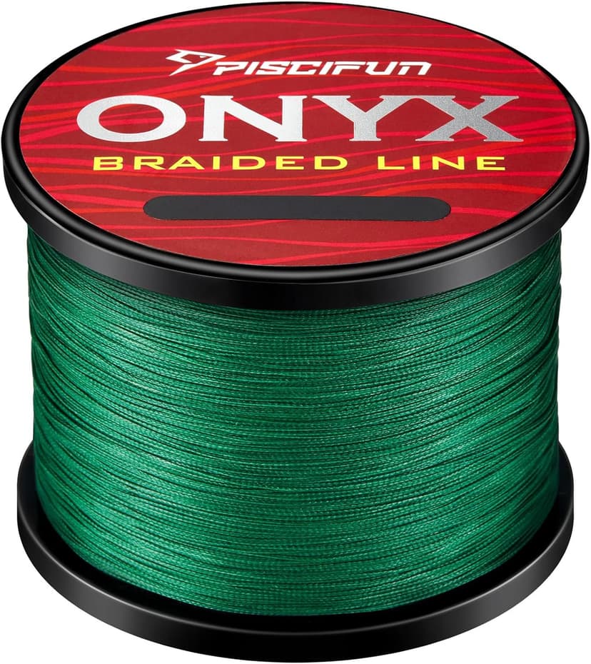 Piscifun Onyx Braided Fishing Line, Superline Abrasion Resistant Braided Lines, Zero Stretch Super Strong, Low Memory, Fast Water Cutting PE Fishing Lines, 6lb-150lb