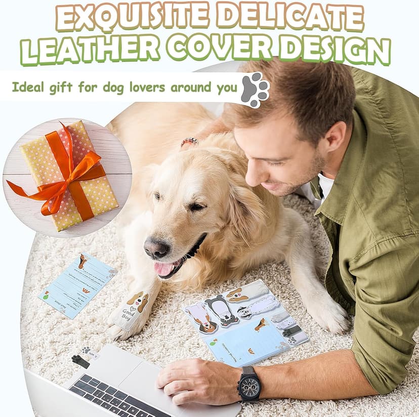 Hommie Dog Sticky Notes Set, Planner Sticky Note Dividers Tabs 300 Sheets, Cute Animals Shape Markers Flags Self-Stick Memo Pads for Dog Lovers Home Office School Supplies B0C5X9KNP4