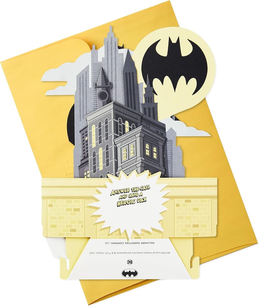 Hallmark Batman Pop Up Birthday Card for Him (Heroic Day) Paper Wonder 3D Card