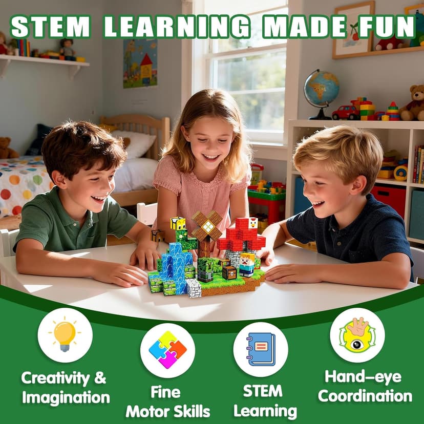 0.8in Sensory Stacking Toys for STEM Constructions, Boys Girls Birthday Gifts Ages 4 5 6 7 8-12 Year Kids Magnetic Blocks, 100PCS Building Cubes, Boys Kids Gifts Toys B0FXM2HJCB