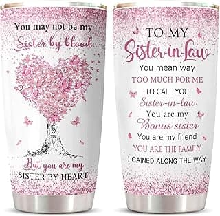 ZANIION Sister in Law Gifts Tumbler 1PC, Future Sister in Law Birthday Gifts Mug, Best Sis Gift Ideas for Christmas, Wedding, Mother's Day Persent Cup 20oz