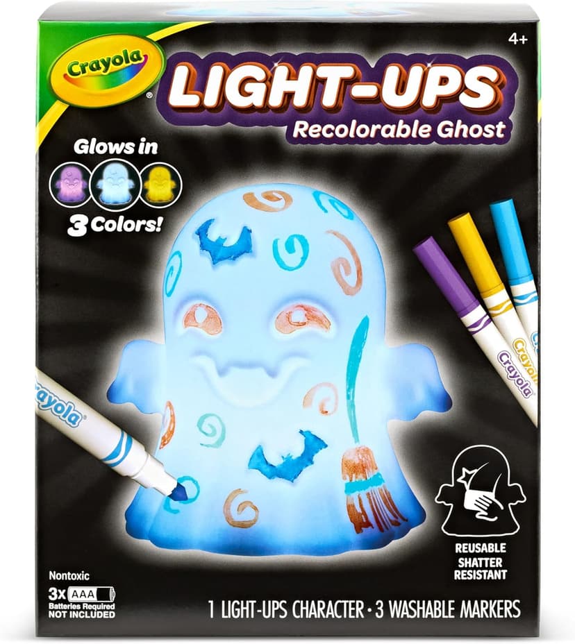 Crayola Light-Ups - Ghost, Reusable Coloring Toy & Craft Kit, Light Up Ghost, Cute Halloween Decor & Night Light for Kids, Halloween Toy, Ages 4+