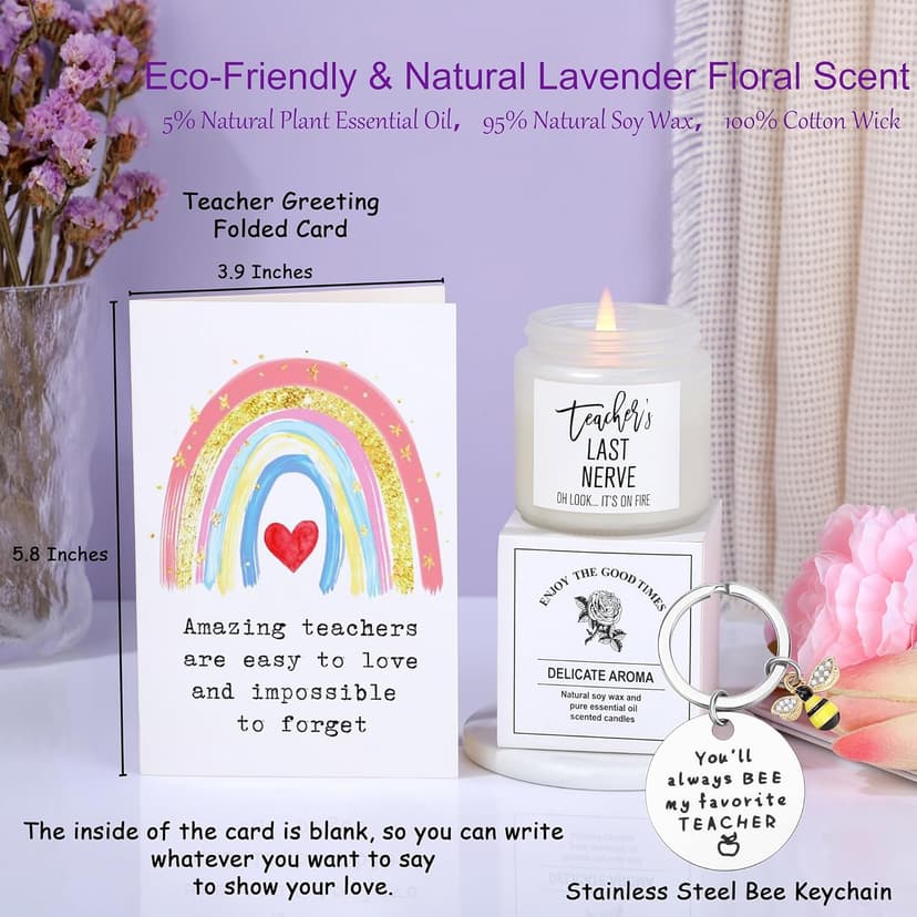 Teacher Appreciation Gifts for Women, Thank You & End of Year Gifts for Women Teachers Set of 10