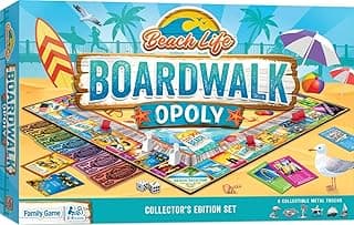 Beach Life Boardwalk Opoly - Premium Quality, Educational, and Fun Activity for Kids and Families - Great Gift Idea for Holidays, Birthdays, and Everyday Playtime – Classic Style Board Game