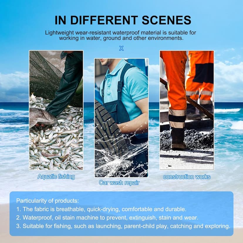 YAOYAO LAND Fishing Waders with Boots for Men Waterproof Wader PVC Waterproof Wader Ideal for Fly Fishing