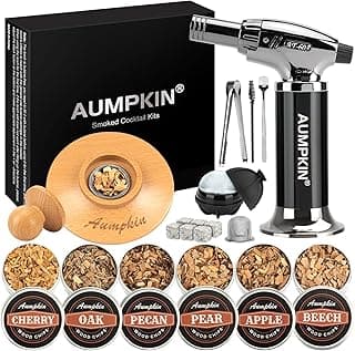 Cocktail Smoker Kit with Torch – 6 Flavors Wood Chips – Bourbon, Whiskey Smoker Infuser Kit, Old Fashioned Drink Smoker Kit, Birthday Bourbon Whiskey Gifts for Men, Dad, Husband (Without Butane) B0BX5YMDDL