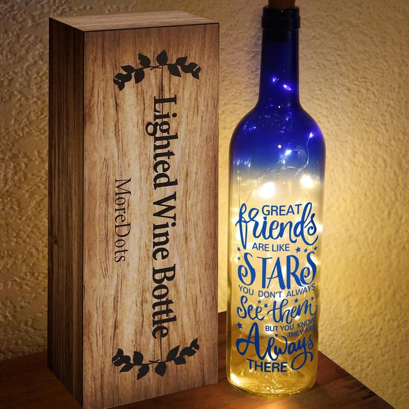 Christmas Gifts for Women - Best Friends Gifts 2025 - Wine Bottle Lights with Cork - Light Up Lamp Decor for Home Decorations - Birthday Friendship Unique Gift for Womens Men Sister Girls Boys Adults