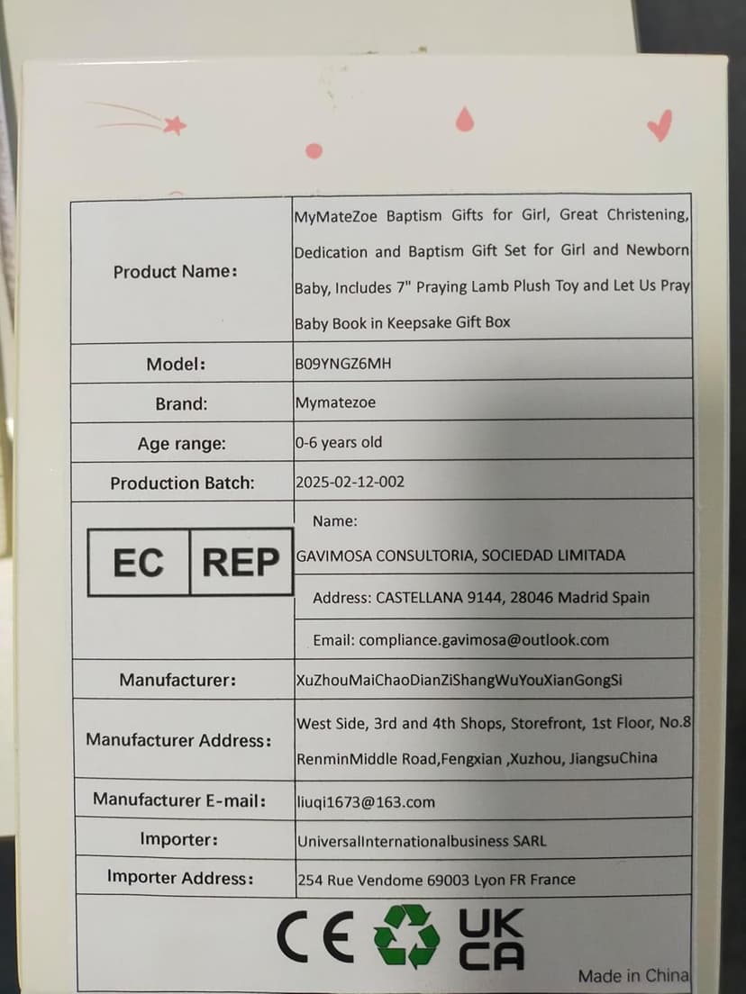 Baptism Gifts for Girl, Great Christening, Dedication and Baptism Gift Set for Girl and Newborn Baby, Includes 7" Praying Lamb Plush Toy and Let Us Pray Baby Book in Keepsake Gift Box