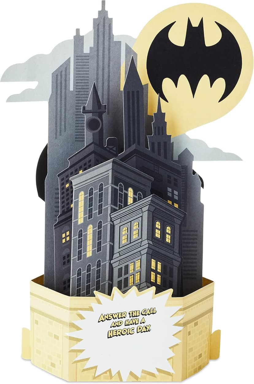 Hallmark Batman Pop Up Birthday Card for Him (Heroic Day) Paper Wonder 3D Card