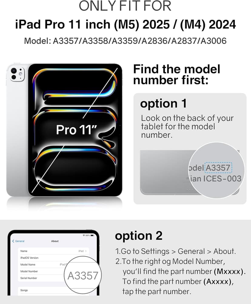 auaua Case for iPad Pro 11 Inch (M5/M4) 2025/2024, with Pencil Holder and Pocket, Multiple Angles Viewing, Magnetic Closure, Auto Sleep/Wake (Brown)