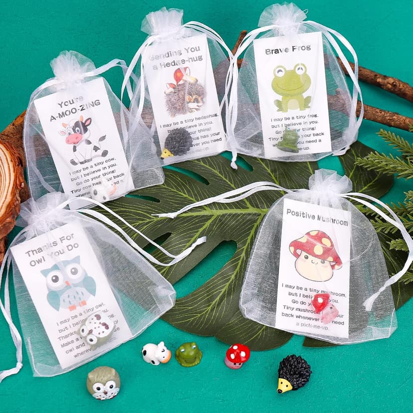 100 Set Employee Appreciation Gift Bluk for Coworkers Resin Animal Gifts with Pun Inspirational Note Cards for Thank You Office Staff Team Teachers, Nurses B0DXPVMLDZ