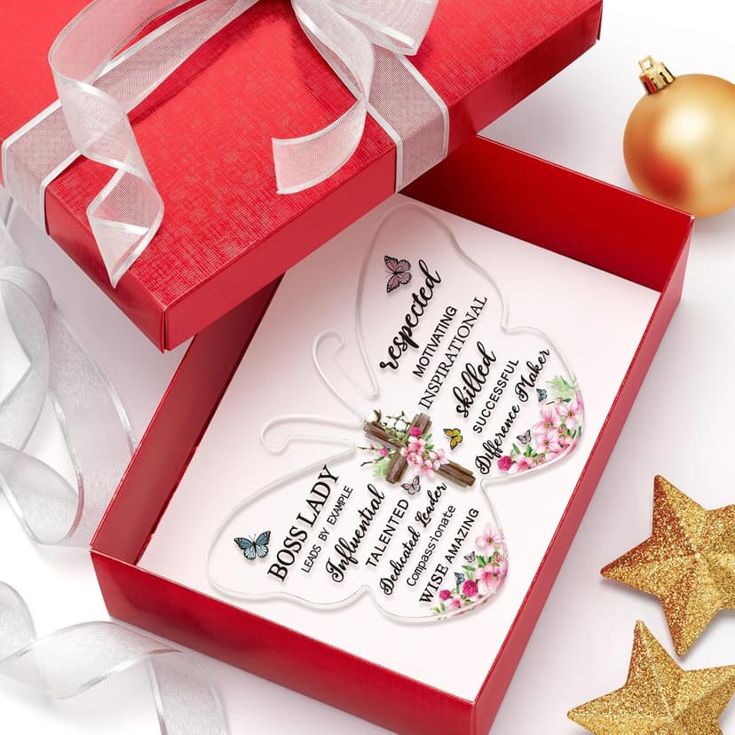 Appreciation Women Administrative Professional, Christmas Birthday Anniversary Promotion Keepsake, Boss Day Female Leader Barydat Boss Lady Gifts for Women Inspirational Quotes Office Desk Decor B0CLNZR7HF