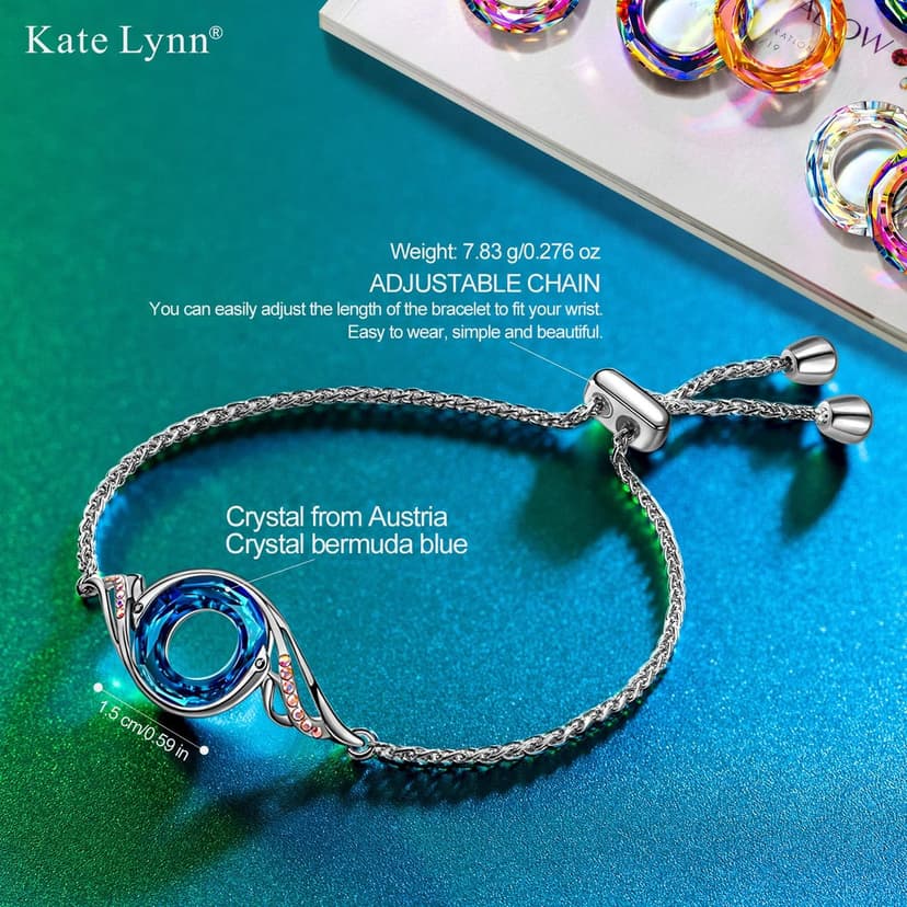 Kate Lynn ♥ Rise From the Ashes Phoenix Bracelet Made with Crystals from Austria, Adjustable Slider Bracelet for Women, Packaged with Jewelry Box, Birthday Gift for Women, Symbol of Luck and Renewal