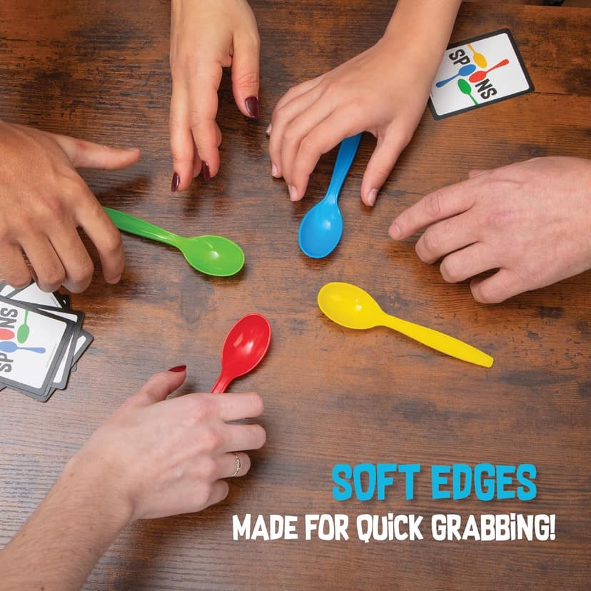 Spoons in a Case, Card Games for Kids - Spoons Game, Fun Family Games for Kids and Adults, Game Night, Travel Games, 3-6 Players, Ages 7+