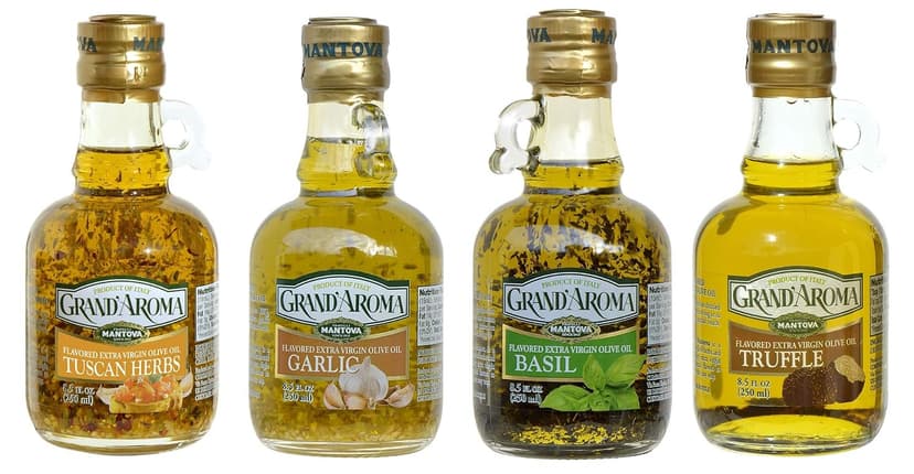 Mantova Grand’Aroma Flavored Extra Virgin Olive Oils, Variety Gift Set, made in Italy, cold-pressed, 100% natural, heart-healthy, for grilling, barbequing, smoking, and cooking, 8.5 oz B000AMXU1Y