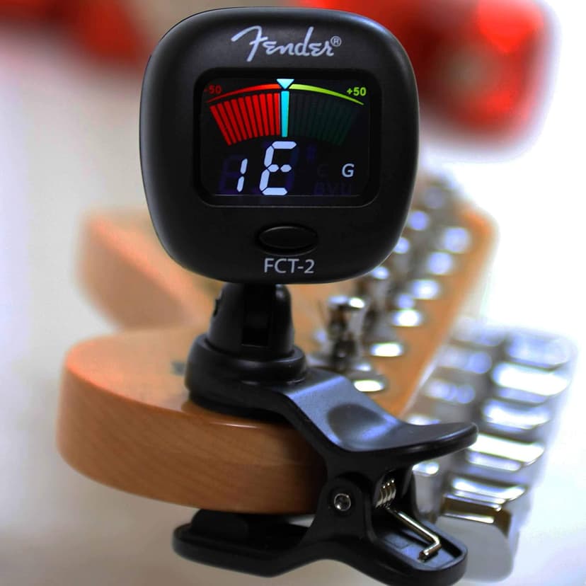 Fender FCT-2 Professional Multi-Instrument Clip-On Tuner for Guitar, Bass, Ukulele, and Violin