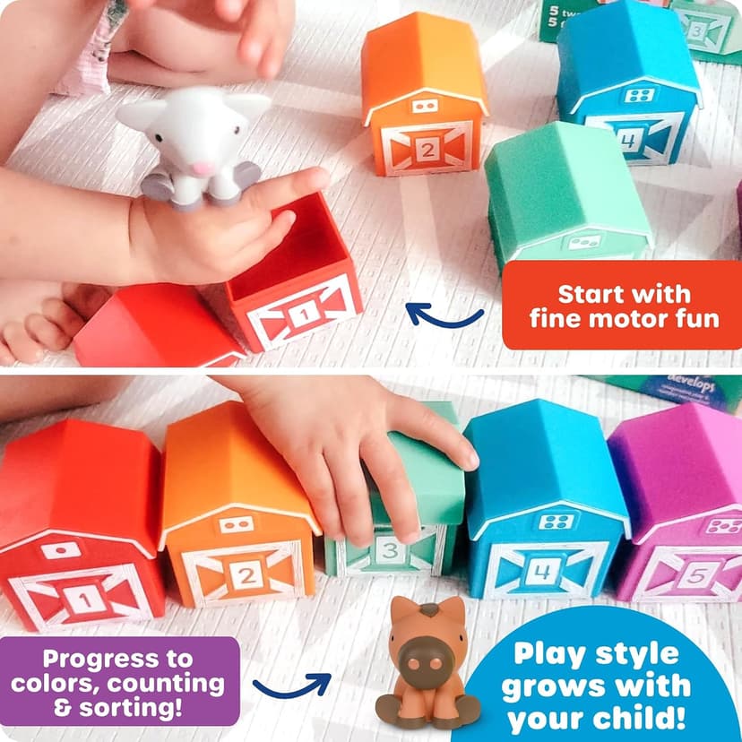 Farm Animals for Toddlers, Educational Fine Motor Montessori Sets, Toddler Animal Toys, Counting, Sorting & Matching Toy Learning Resources The Original Peekaboo Learning Farm B081P4CZQ9